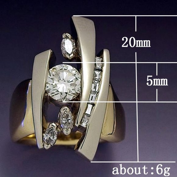 💎Irregular Noble Business Luxury Anillos Trendy Gold Rings Women/Man PD… - Picture 6 of 6